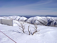 Looking beyond Mt Hothams boundaries. 