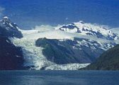 Winter picture of Glacier Bay, Alaska.