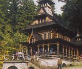 A characteristic chalet of the region some of which have been converted into cafes, and others into little churches 